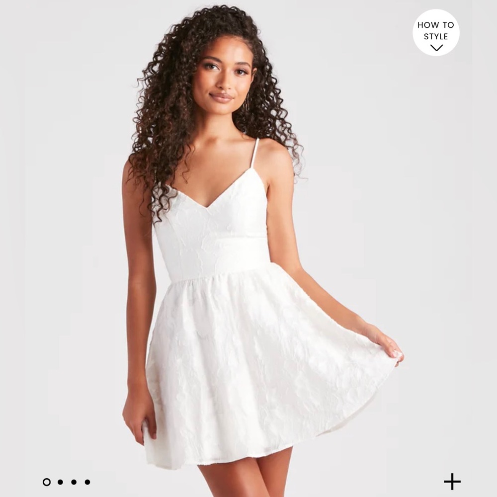 NWT Windsor Love Letters Floral Chiffon Skater Dress